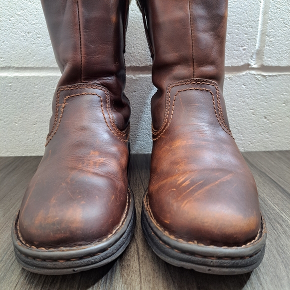 Ariat Fur Lined Western Boots In Women's Size 8 B Brown Leather Comfort Boots - Picture 4 of 8